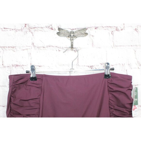 NWT LL Bean Shaping Swimwear Flattering Details High Waist Brief Red 18 - Picture 2 of 11